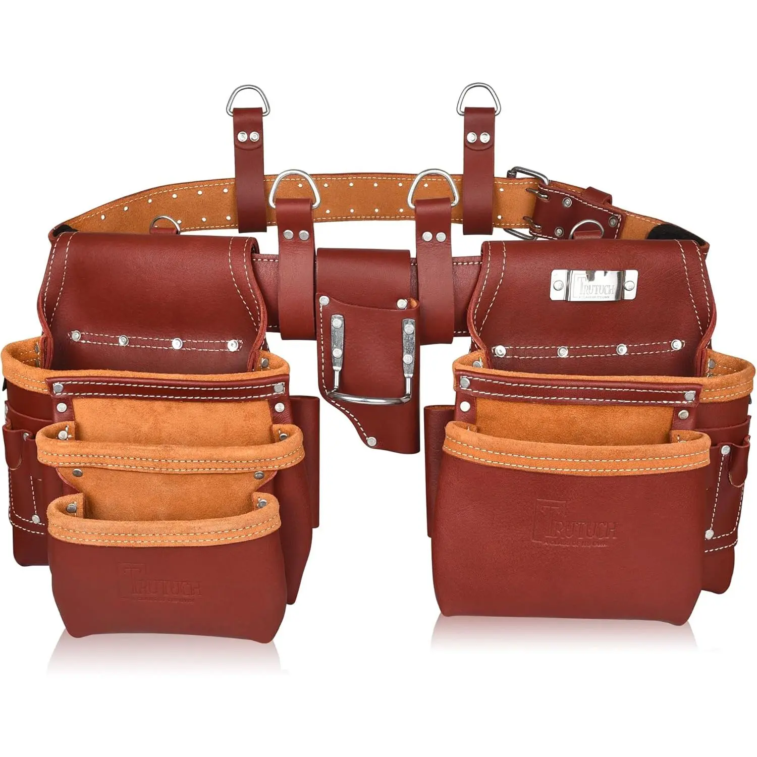 Premium Heavy Duty Grain Leather Tool Belt |   Carpenter Tool Pouch for Handyman |   Leather Tool Pouch |   Tool Belts for Construction |   Drywall |   Framers |   Electrician