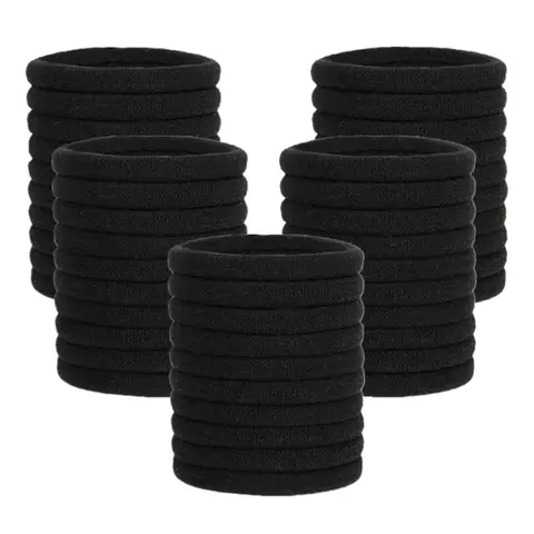 UDesire Elastic headband, thick seamless headband, non-destructive soft ponytail fixator, black