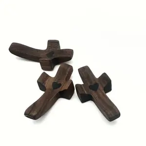 Wooden 3Pcs Cross Decorations - Multi-Functional Spiritual Symbols for Home and Office - Great Gift Idea for Religious Ornaments - Decorative Set