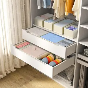 Drawer Organizer Clothes, 8 Pack Underwear Drawer Organizer, Foldable Cloth Storage Box Closet Organizers and Storage for Clothes, Socks, Scarves, Ties