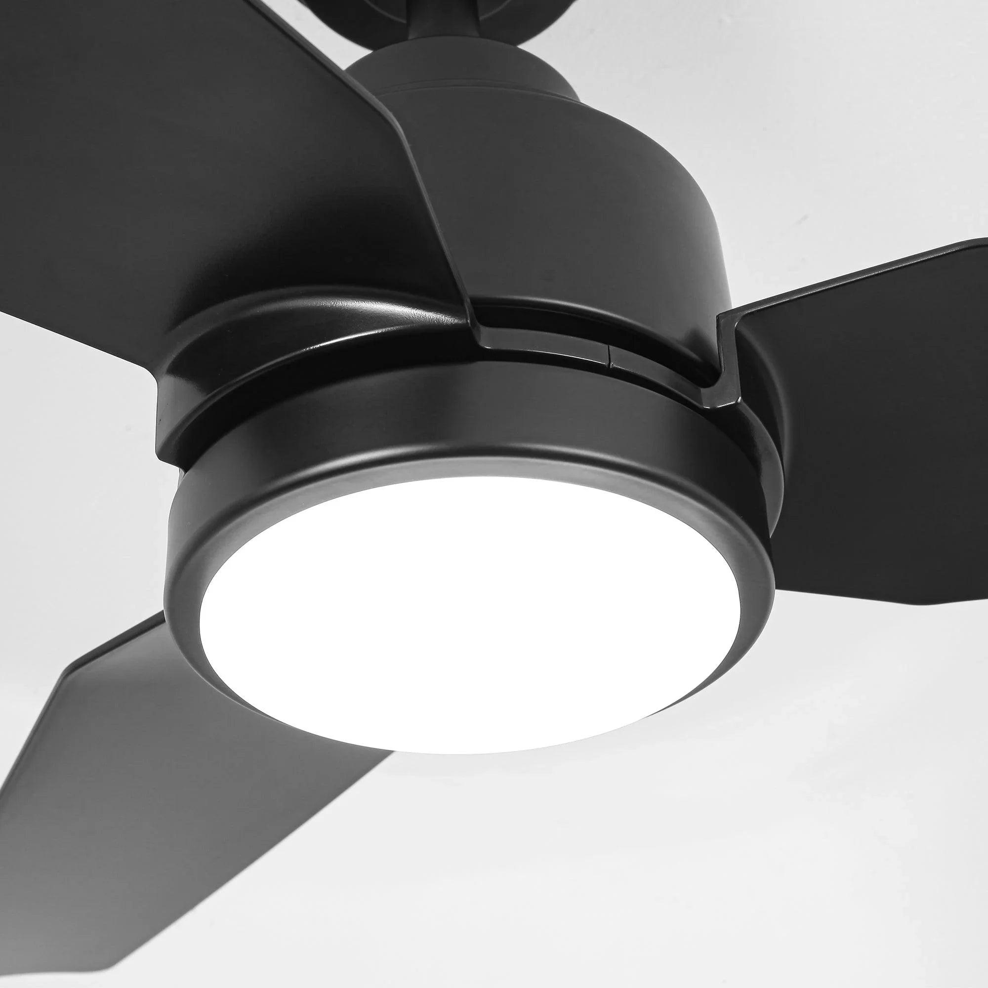 Vaczon 42" DC Motor Ceiling Fan | Modern Downrod Mount, Dimmable LED Light & Remote, Quiet 6-Speed