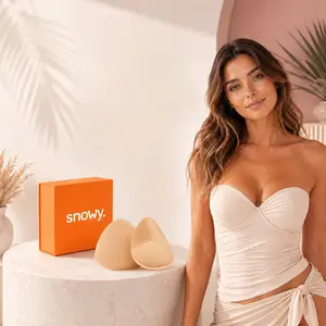 Snowy Sticky Bra Push Up Inserts, Double-Sided Adhesive Ultra Boost Pads for Women, No Sewing Required for Bikini, Swimwear, Sports Bra, Strapless Bra & Low-Cut Tops