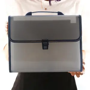 13-grid File Folder, Accordion Folder, Paper Organizers, 1 Piece Large Capacity Multi-purpose File Bag with 1 Sheet Colored Label, Office Stationery & Supplies for Home School Office