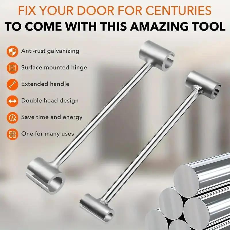 Door Hinge Adjustment Tool, 14-19mm Hinge Hole Adjustment Wrench, Adjustable Hinge Repair Tool for Door Gap Alignment, Universal Manual Hand Tool for Home, Office and Commercial Use