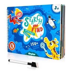 Busy Book for Toddlers, Activity Book, Reusable Sticker Book for Kids, Preschool Learning Activities-Search and Find Books, Toddlers Airplane Essentials, Travel Game for Road Trip, Stickers for Kids, Gift gor Boys and Girls