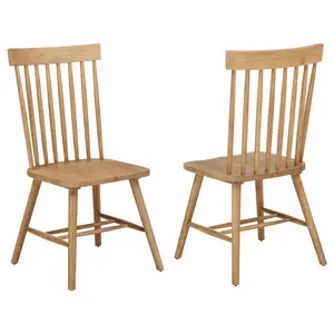 Andrews Windsor Spindle Back Dining Side Chair Light Ash