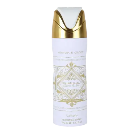 Lattafa Honor & Glory Unisex EDP Body Spray, 200ml Single Item, Unisex Wear, Gourmand Vanilla, Pineapple-Cinnamon Notes