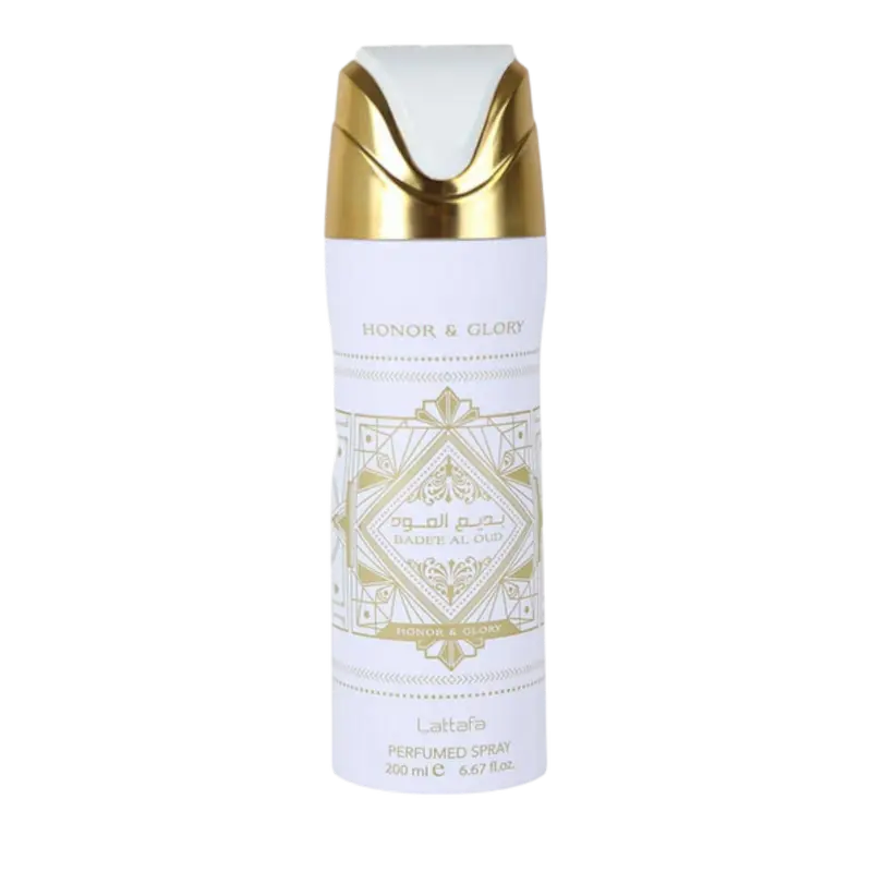 Lattafa Honor & Glory Unisex EDP Body Spray, 200ml Single Item, Unisex Wear, Gourmand Vanilla, Pineapple-Cinnamon Notes