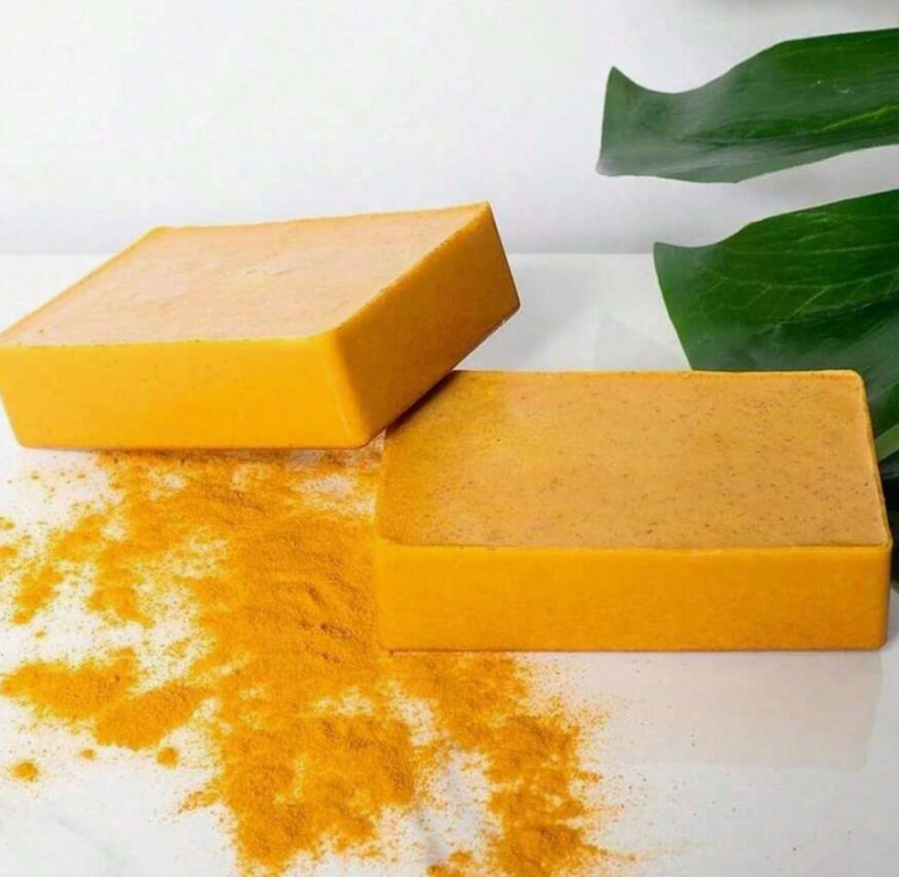 1/2/3/4PC Lemon Turmeric Kojic Soap, Turmeric Soap Bar, Natural Gentle Cleanser Face And Body, Natural Turmeric Handmade Soap Men, Women