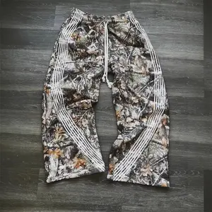 Viral Camouflage Casual Pants Y2K Embroidered Camo Functional Tactical Functional Men'S Women'S Premium Jogging Drawstring Sweatpants