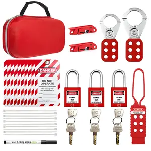 Lockout Tagout Kit Electrical,Circuit Breaker Lock for Standard Single and Double Toggles,Group Lockout Hasps,Lockout tagout Locks,Lock Out Tag Padlocks,Electrical Switch Safety Lockout Kit