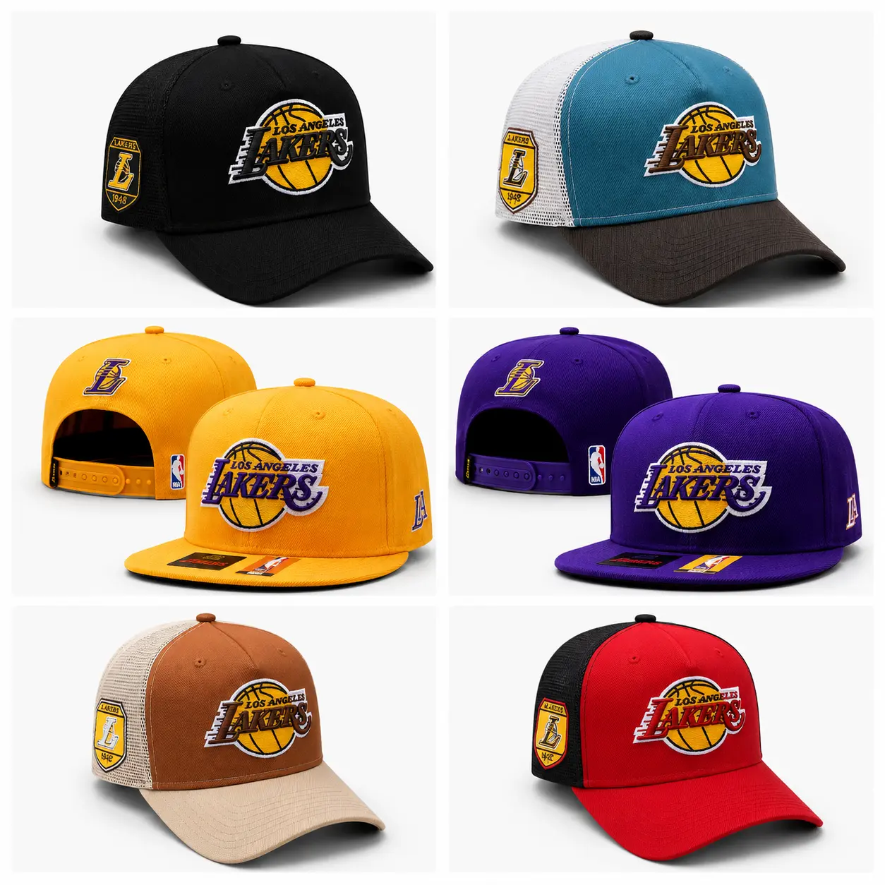 New Era MLB Los Angeles Lakers & Raiders Snapback Cap – Adjustable NBA Hat with Embroidered Lakers Logo for Men & Women, Limited Edition 2026 Urban Streetwear