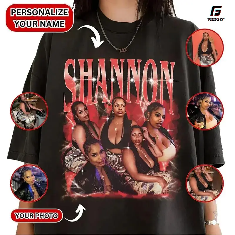 Custom Bootleg Rap T-Shirt, Custom Face Shirt With Name, Graphic Tee, Vintage Tee Style, Personalize, Gift For Him, For Her Cotton Top Womenswear Apparel, Summer Streetwear Tshirt outdoorfun