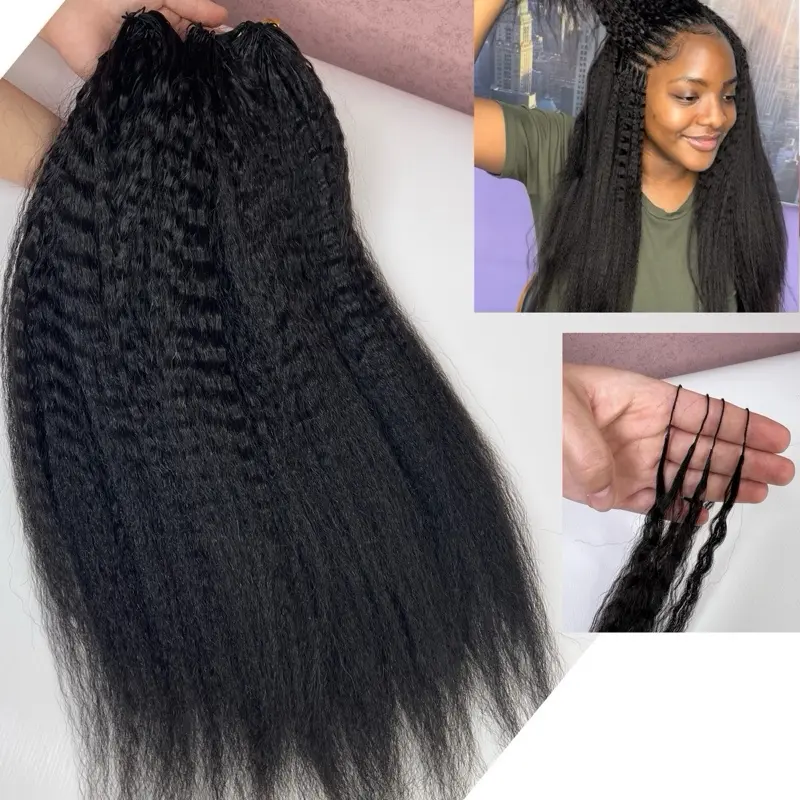 ( Miracle knot crochet), Premium kinky straight BBP Collection 100% Human Hair(15A Grade)Crafted from high-quality double drawn human hair,this hair is soft, easy use,durable, reusable, it’s tangle-free, shed-free, and smells good we recommend 4-5 packs .