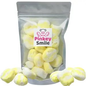 Freeze Dried Candy Buttered Popcorn Salt Water Taffy 2 oz - Cut To Bite Sized Pieces - Ships In Box - Deliciously Crunchy, Intense Flavor, Lightweight Snack
