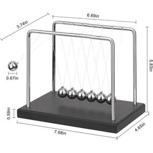 Newtons Cradle Balance Balls Science Physics Gadget Desktop Decoration Kinetic Motion Toy for Home and Office(7 Beads) (7 Beads)