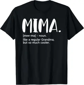 100% cotton Unisex Mima Shirts for Women Mother's Day idea for Grandma Mima T-Shirt