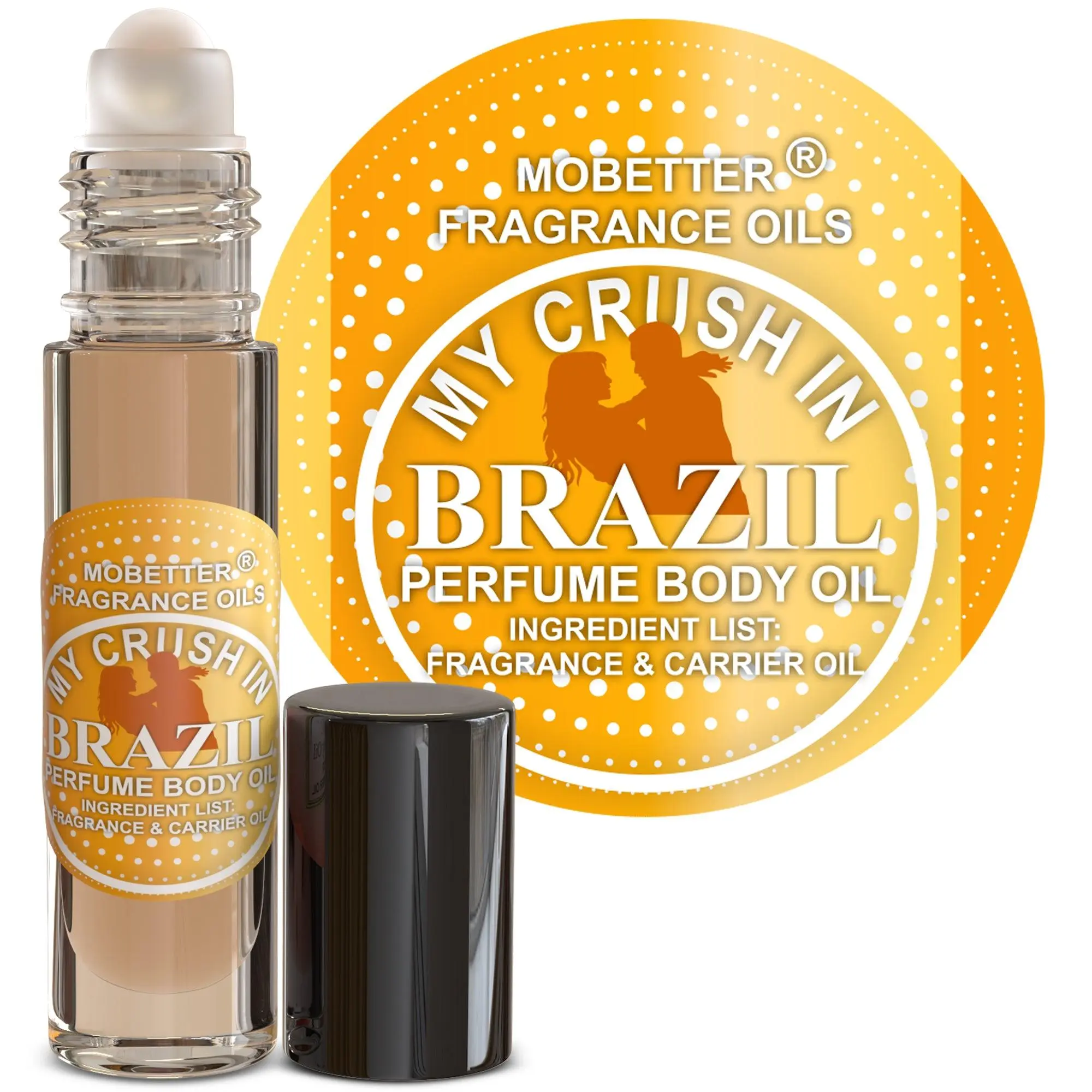 MOBETTER FRAGRANCE OILS' My Crush In Brazil Perfume Body Oil, Travel Size Roll On