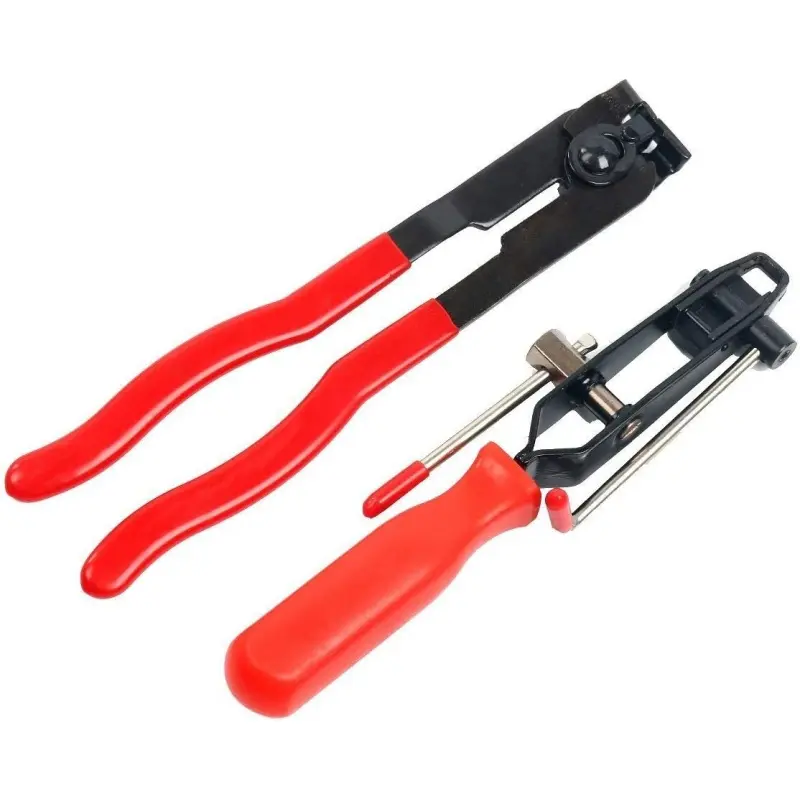 2 PCS CV Joint Boot Clamp Pliers, Heavy Duty CV Joint Ear Clamp Banding Tool Kit for Vacuum Hoses Clamping, Automotive Hose Axle Boot Crimp Pliers Set for Most Cars ATV UTV