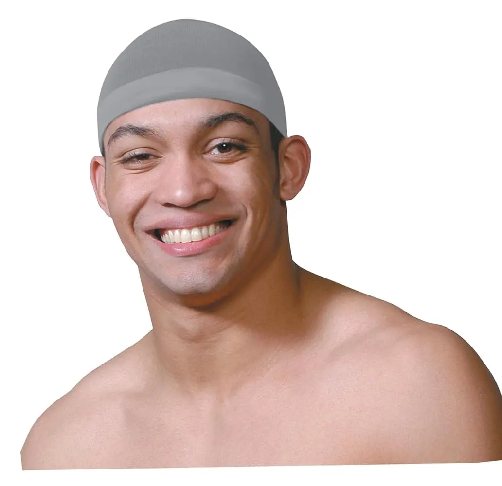 Titan 2PCS Grey Wave Cap Stocking Skull Wig Cap Hair Accessories for Men and Women