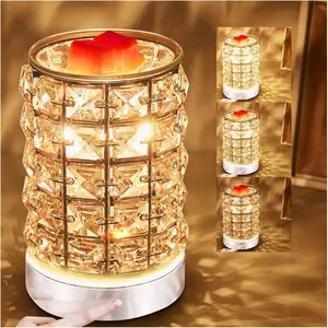 Crystal Touch Electric Wax Melt Warmer with Dimmable  Candle Melter Warmer for Warming Scented Candle Oil Burner- , (Transparent Crystal)