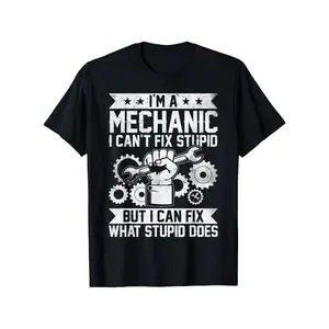 Funny Car Mechanic Engineer T-Shirt, Humor Auto Mechanic Short Sleeve Shirt, Tee Shirt For Boyfriend Husband Boys Graphic Fashion