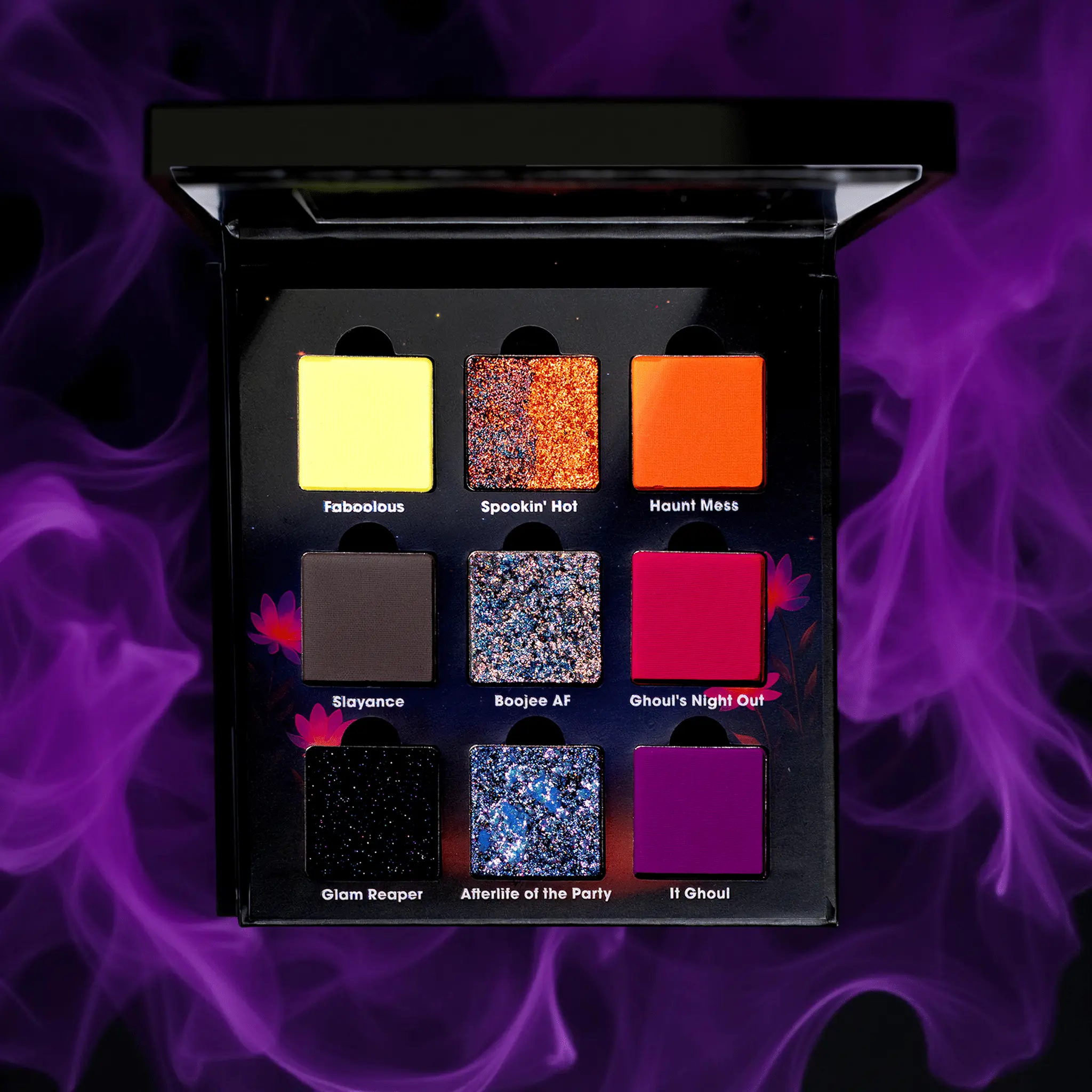 Boojee Makeup and Eyeshadow Palette: Matte, Pink, Purple, Orange Halloween Makeup