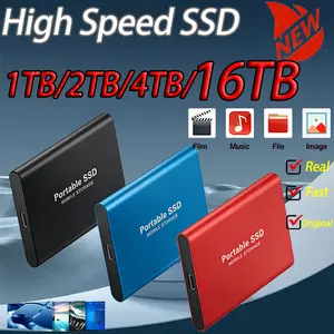 16TB Large Capacity External Solid State Drive, USB3.2 Type-C Ultra High Speed Mobile Storage SSD, Low Noise Quiet Operation Portable Hard Drive, Universal External Disk for PC and MAC Daily File Backup & Data Storage