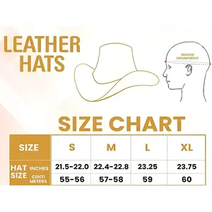 *NEW* Buckle Black - Western Leather Cowboy Hat