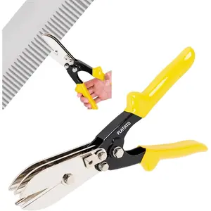 5 Blades Sheet Metal Tools HVAC Tool Duct Crimping Tool Gutter Crimper for 24-28 Gauge Stainless Steel, Crimper for Downspout, Stove Pipe