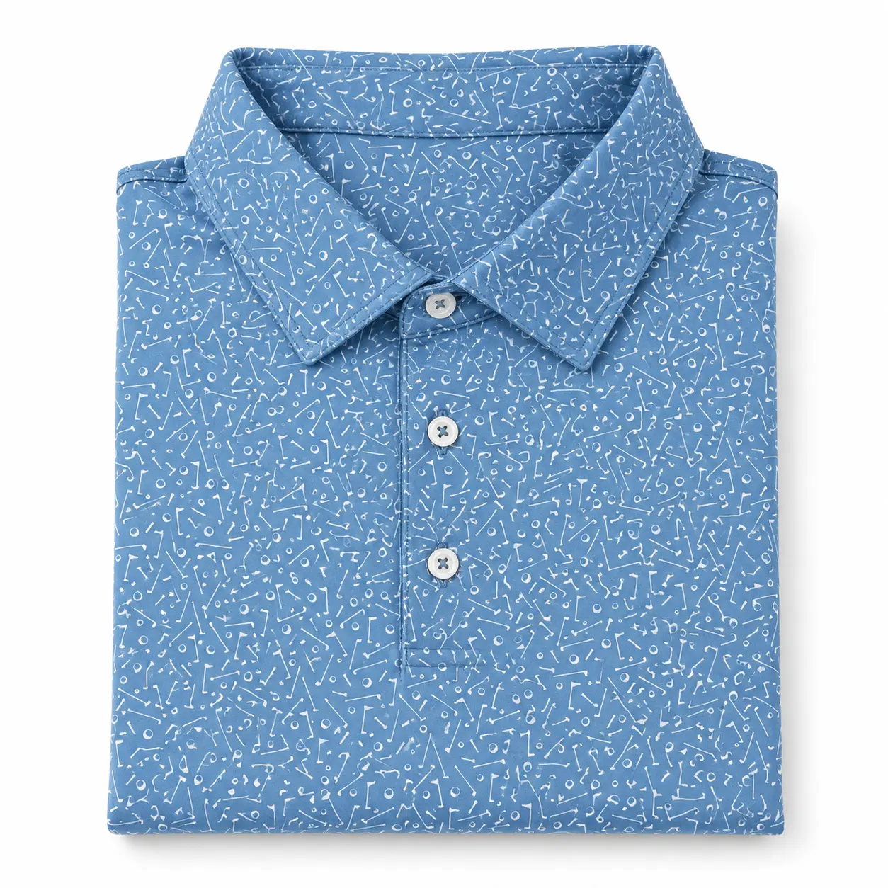 The Mulligan Light Blue Men's Short Sleeve Performance Polo