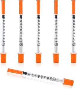1mL/cc Disposable Syringe with 31G 1/4"(6mm) Needle| Individually Wrapped| 100 Pack