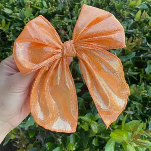 Solid shimmer bow, purple bow, orange bow, sailor bow, fable bow