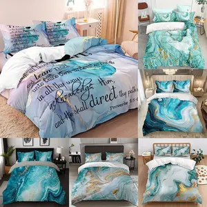 Marble Pattern, Soft & Breathable, Zipper Closure, Suitable for All Rooms, Hotel & Home Decor, Modern Bedding Set