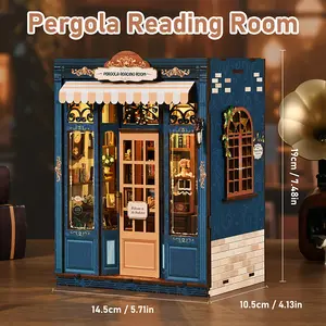 3D Miniature Dollhouse Book Nook Kit| DIY Bookshelf Puzzle Insert Cottage Home Decor