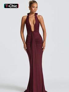 Women's Backless Bodycon Dress, Elegant Solid Color Sleeveless Dress, Ladies Summer Clothes, Formal