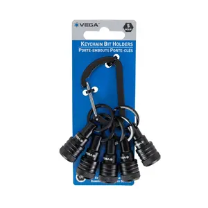 Vega (5QKCHB) Keychain Bit Holders Black - 5pc