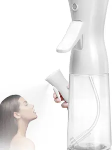 Ultra Fine Continuous Spray Bottle, Refillable Hair Water Mist Spray Bottle, Empty Fine Mist Sprayer for Hairstyling, Skincare, Plant Care, Pet Grooming, Household Cleaning, White