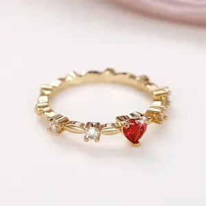 1pc classic bright-colored women's heart-shaped ring. A beautiful gift for birthdays, Christmas, for giving to girlfriends, wives, brides, wedding rings, or engagement party rings.
