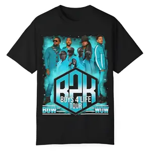 B2K Boys 4 Life Tour T-Shirt, Retro B2K Bow Wow Concert Graphic Print, B2K Millennium Tour Music Graphic Shirt, For R&B Music Fans & Concert Lovers, Perfect Gift For B2K Fans