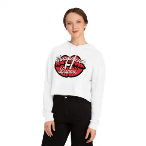 Suavemente Besame Cropped Hooded Sweatshirt