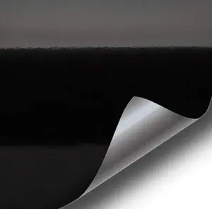 Black High Gloss Realistic Paint-Like Microfinish Wrap Roll XPO Air Release Technology (1ft x 5ft)