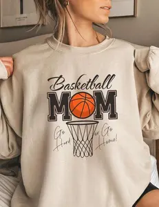 Basketball Mom Crewneck Women Basketball Mom Sweatshirt, Gildan 5000