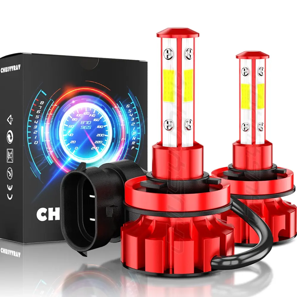2pcs 4-Side H8/H9/H11 LED Headlight Hi-Low Beam Bulb For Nissan Maxima 2016-2018