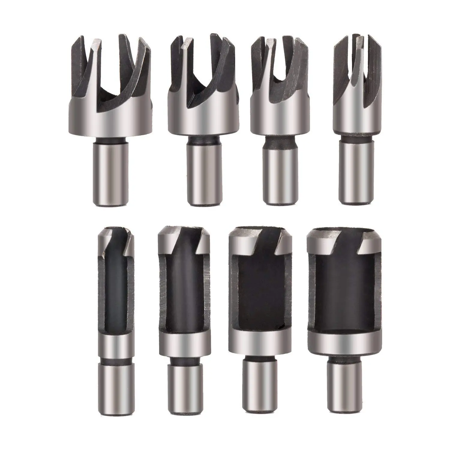 （8pcs ）Rocaris 8pcs Wood Plug Cutter Drill Bit Set - Straight & Tapered Cutting Tools with 6, 10, 13, 16mm Sizes for Power Tool Accessory Needs