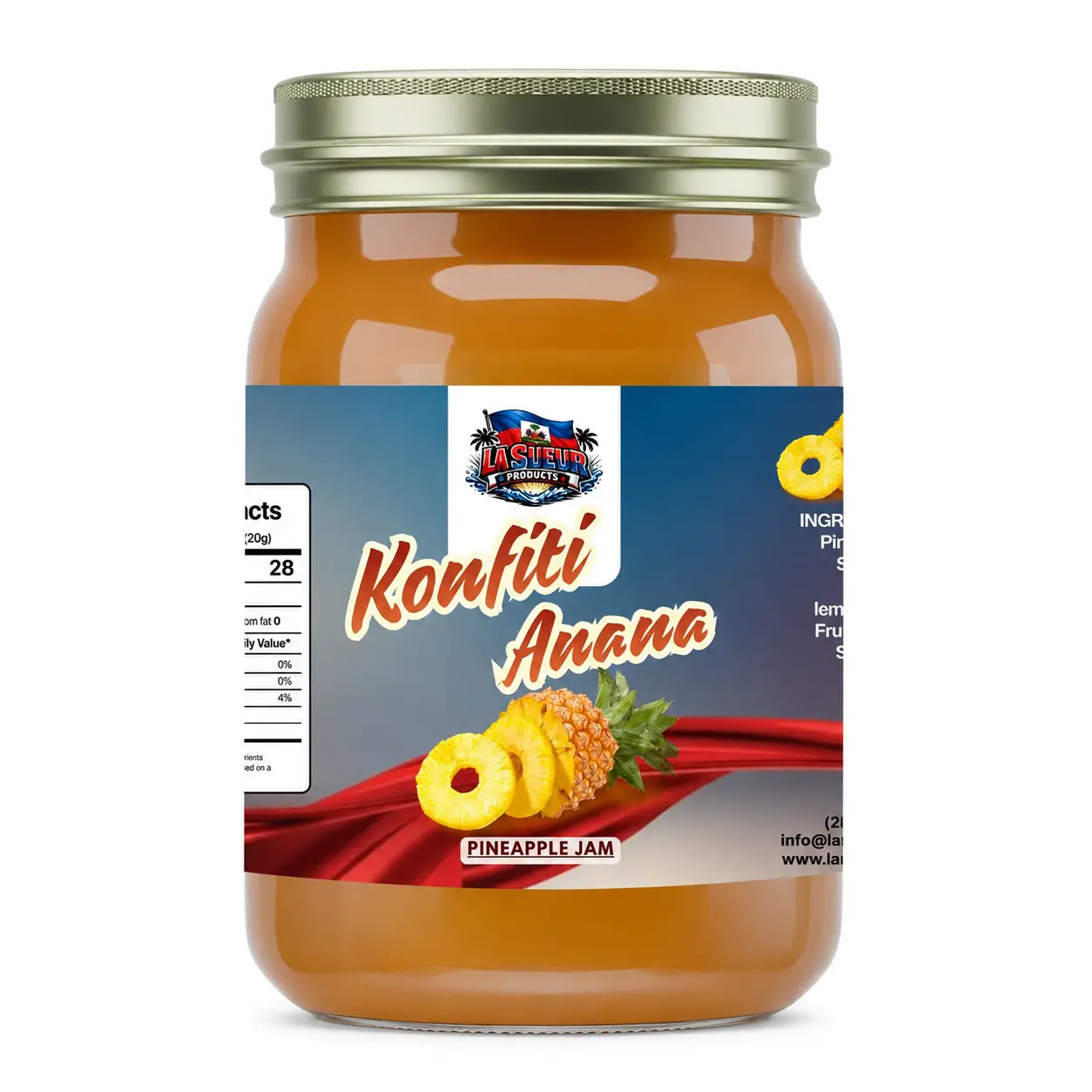Konfiti Anana (Haitian Pineapple Jam) – Authentic Caribbean Fruit Spread for Toast, Bread & Desserts
