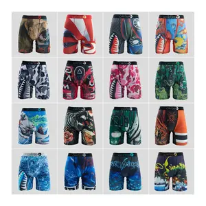ETHIKA Men Underwear Breathable Sexy Panties Lingerie Underpants Male Plus Size L-XXXL Man Boxers Fashion Print Men Boxer Trunks