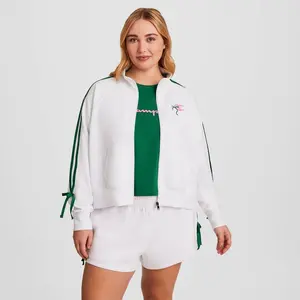 Champion Women's In the Stands Full Zip Top - White 1X