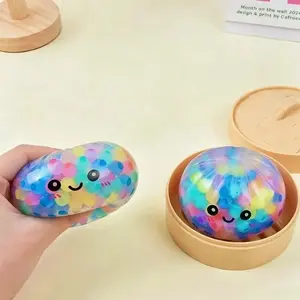 Glitter Dumpling Squishy Toy, Colorful Soothing Relaxing Stress Relief Sensory Toy, Slow Rebound Steam Lattice Shape, Perfect for Parties and Gifts