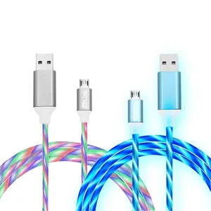 miLINK  6 Lighted Micro USB Charging Cable with Glowing Light Streamer, Pack of 2